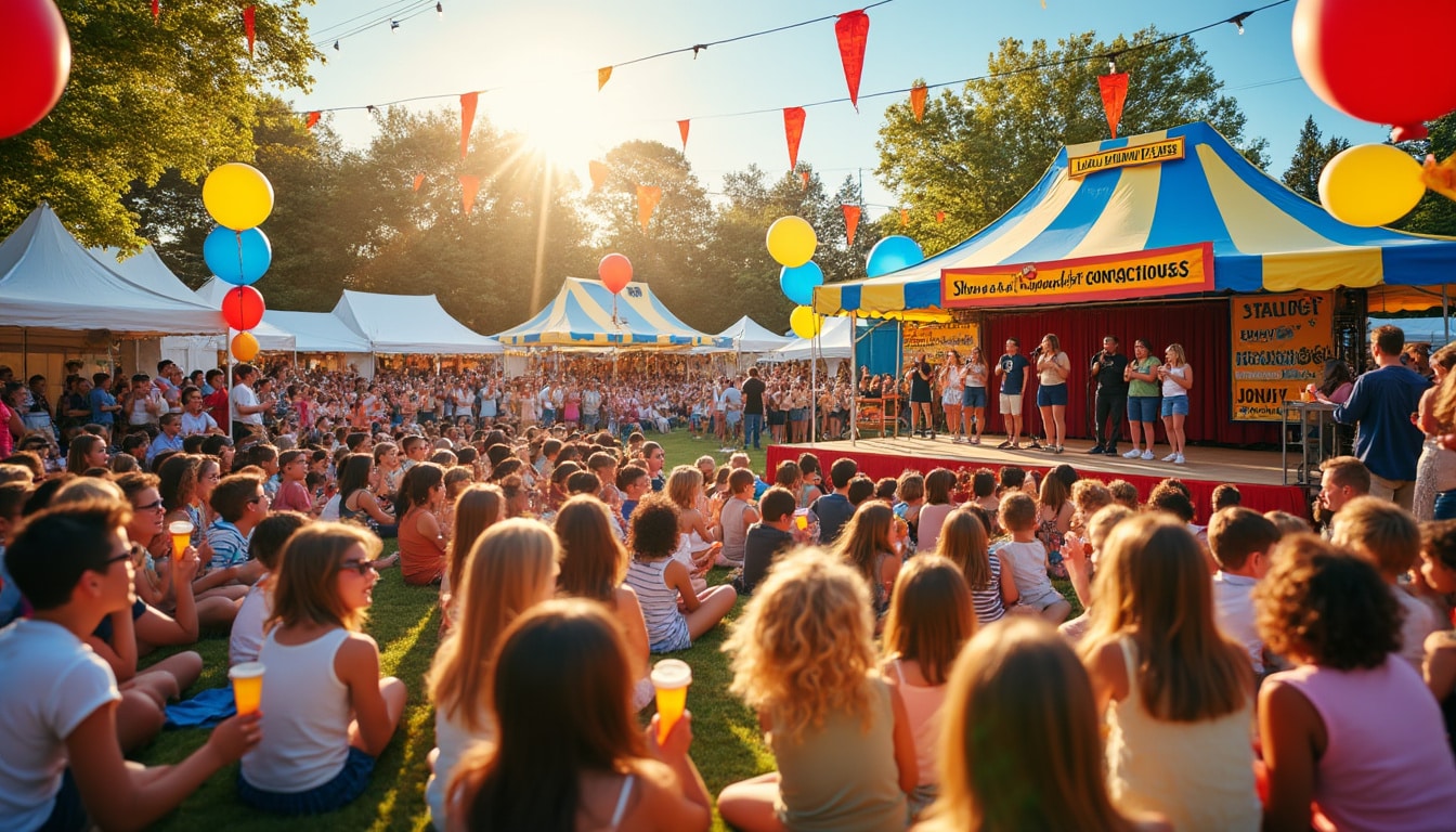 découvrez les festivals d'humour incontournables à travers la france ! préparez-vous à rire aux éclats avec des spectacles variés, des artistes talentueux et une ambiance festive. ne ratez pas l'occasion de vivre des moments hilarants et de passer des soirées mémorables en compagnie de comédiens de renom.