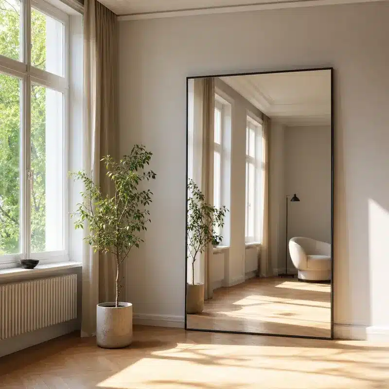 miroir lumière pièce