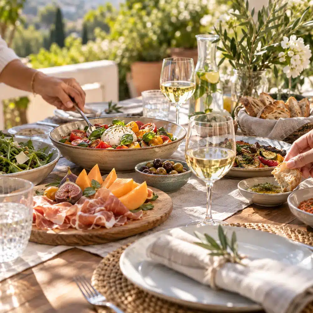 table repas terrasse