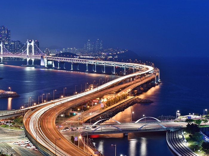 vue de busan en Corée