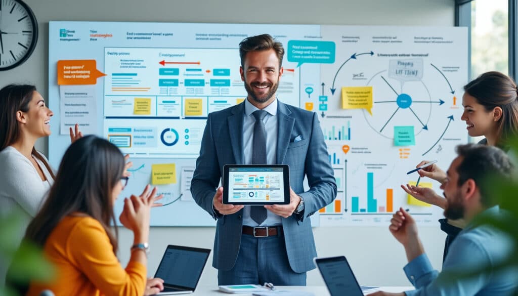 découvrez notre guide complet sur la gestion d'équipe efficacement. apprenez des stratégies pratiques pour améliorer la communication, renforcer la cohésion et maximiser la productivité de votre équipe. idéal pour les managers et leaders souhaitant optimiser leur leadership.