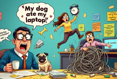 découvrez notre sélection des pires excuses hilarantes jamais entendues ! que ce soit au bureau, à l'école ou dans la vie quotidienne, ces anecdotes vont vous faire rire. préparez-vous à croiser des excuses si farfelues qu'elles en sont mémorables. plongez dans le monde de l'humour et décompressons ensemble avec ces excuses cocasses !