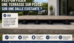 terrasse sur plots dalle existante