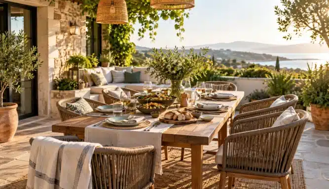coin repas extérieur