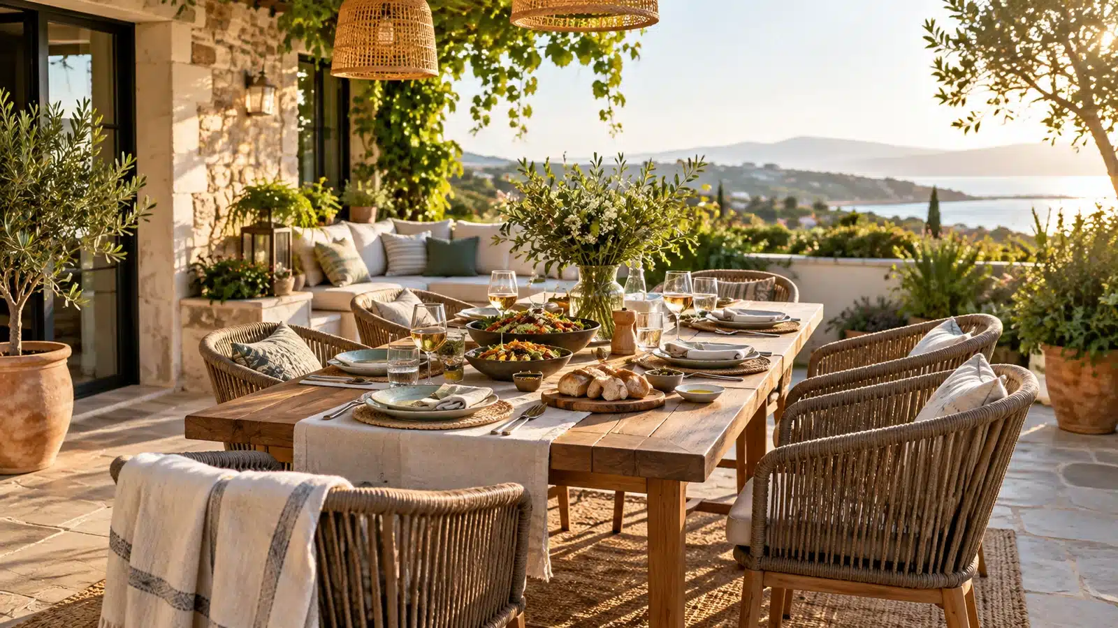 coin repas extérieur